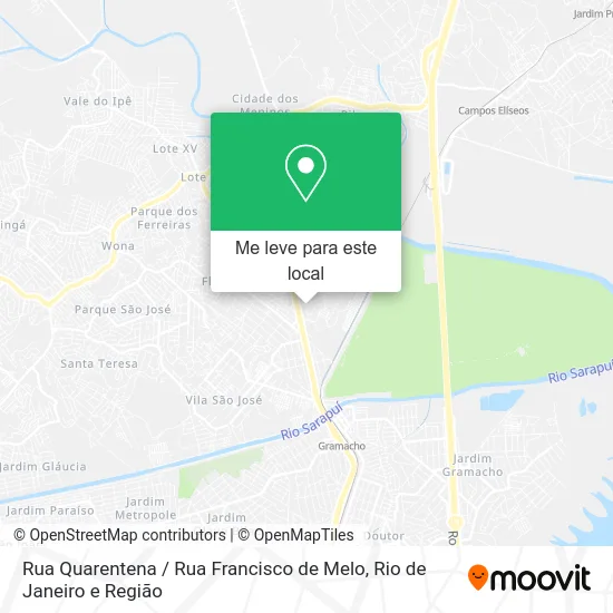 Rua Quarentena / Rua Francisco de Melo mapa