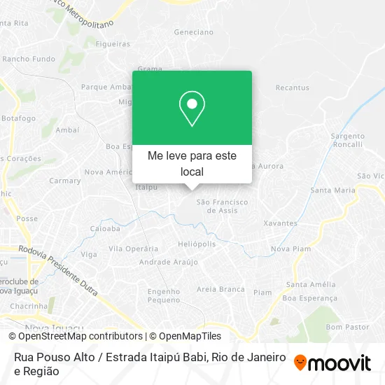 Rua Pouso Alto / Estrada Itaipú Babi mapa