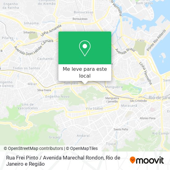 Rua Frei Pinto / Avenida Marechal Rondon mapa