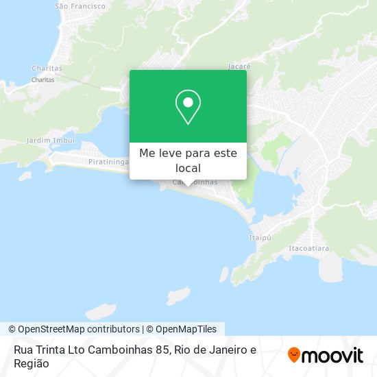 Rua Trinta Lto Camboinhas 85 mapa