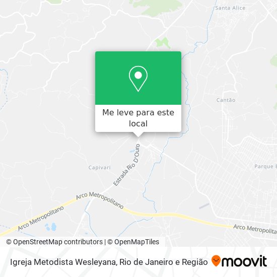 Igreja Metodista Wesleyana mapa