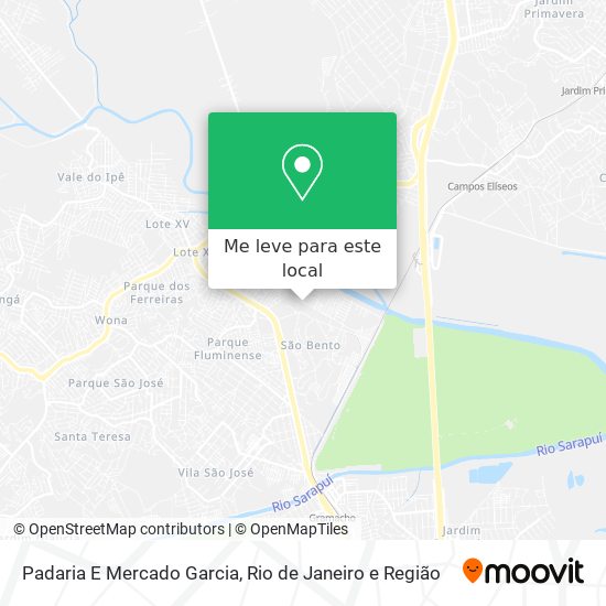 Padaria E Mercado Garcia mapa