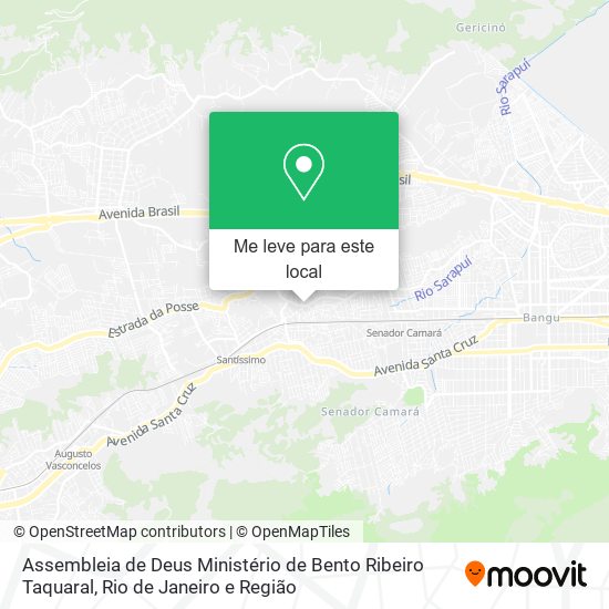 Assembleia de Deus Ministério de Bento Ribeiro Taquaral mapa