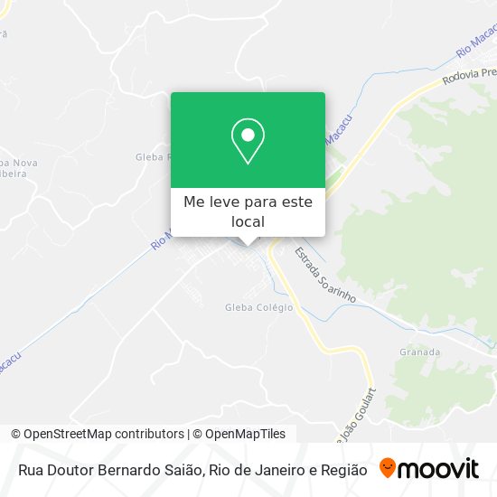 Rua Doutor Bernardo Saião mapa