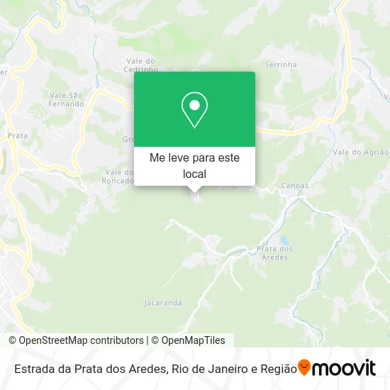 Estrada da Prata dos Aredes mapa