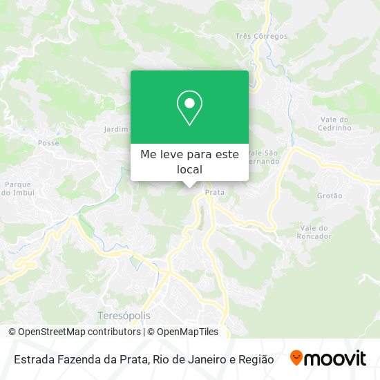 Estrada Fazenda da Prata mapa