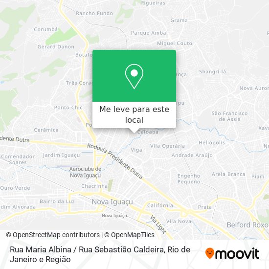 Rua Maria Albina / Rua Sebastião Caldeira mapa