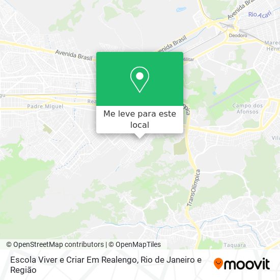 Escola Viver e Criar Em Realengo mapa