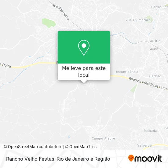 Rancho Velho Festas mapa