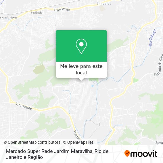 Mercado Super Rede Jardim Maravilha mapa