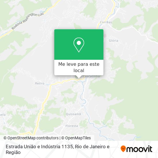 Estrada União e Indústria 1135 mapa