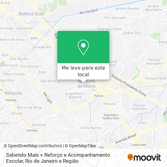 Sabendo Mais + Reforço e Acompanhamento Escolar mapa
