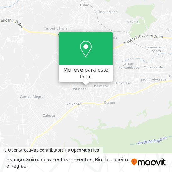 Espaço Guimarães Festas e Eventos mapa