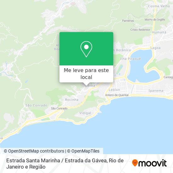 Estrada Santa Marinha / Estrada da Gávea mapa