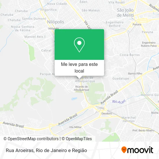 Rua Aroeiras mapa