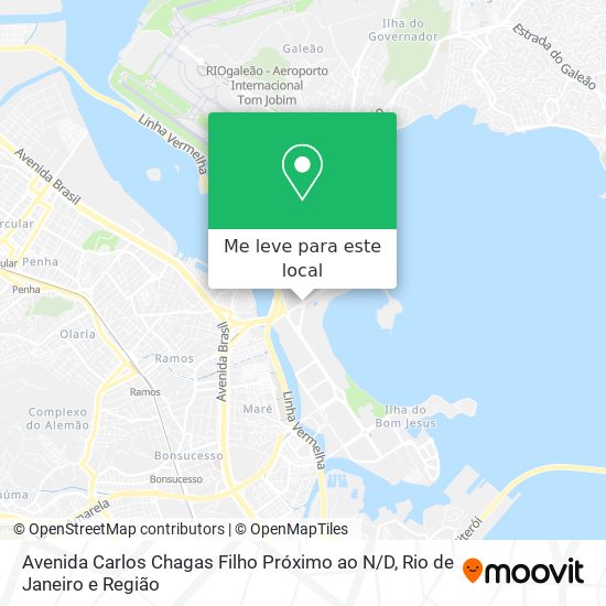 Avenida Carlos Chagas Filho Próximo ao N / D mapa