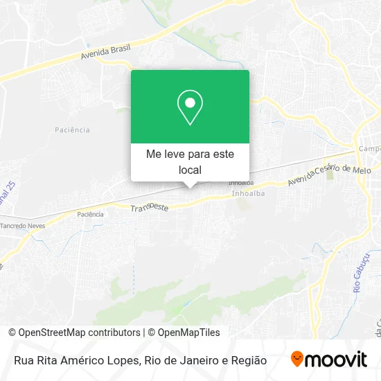 Rua Rita Américo Lopes mapa