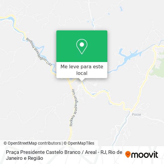 Praça Presidente Castelo Branco / Areal - RJ mapa