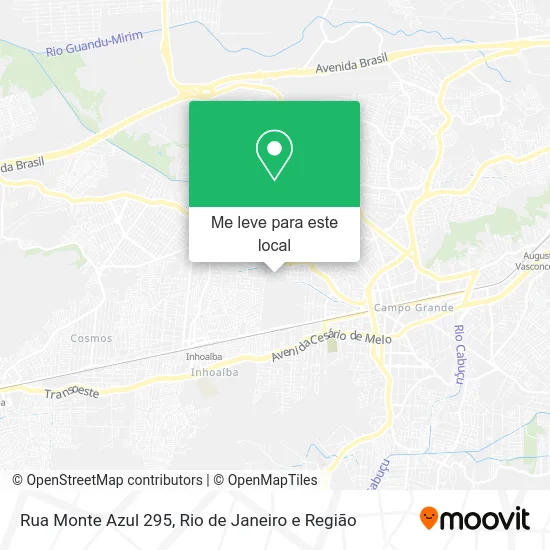 Rua Monte Azul 295 mapa