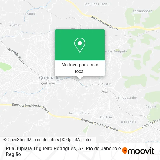 Rua Jupiara Trigueiro Rodrigues, 57 mapa