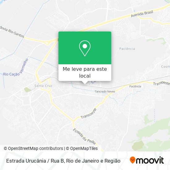 Estrada Urucânia / Rua B mapa