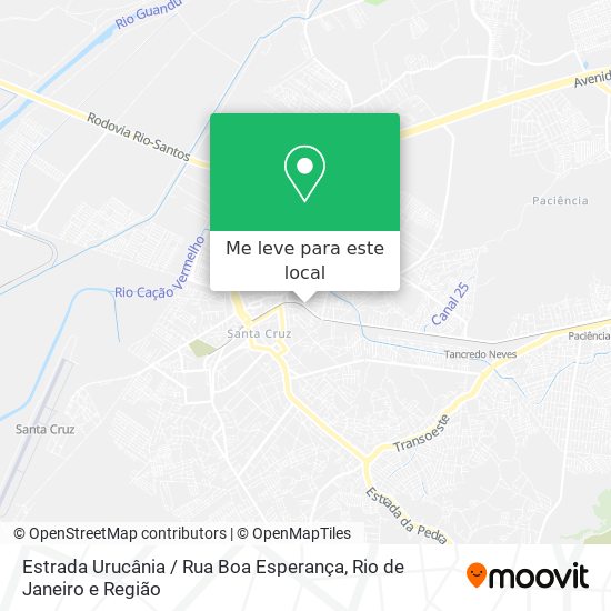 Estrada Urucânia / Rua Boa Esperança mapa