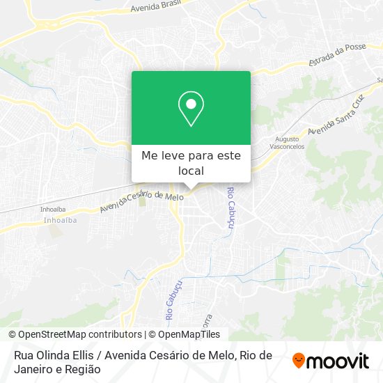 Rua Olinda Ellis / Avenida Cesário de Melo mapa