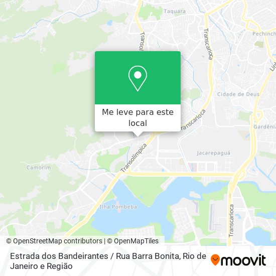 Estrada dos Bandeirantes / Rua Barra Bonita mapa