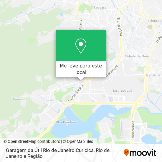 Garagem da Útil Rio de Janeiro Curicica mapa