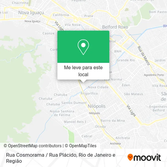Rua Cosmorama / Rua Plácido mapa