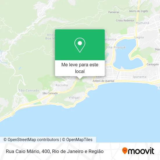 Rua Caio Mário, 400 mapa