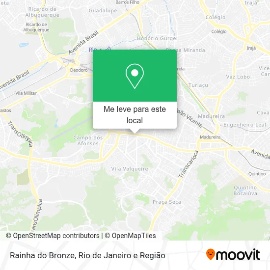 Rainha do Bronze mapa