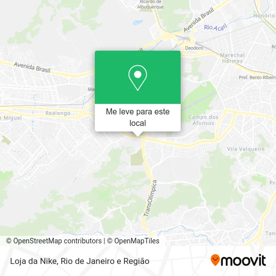 Loja da Nike mapa