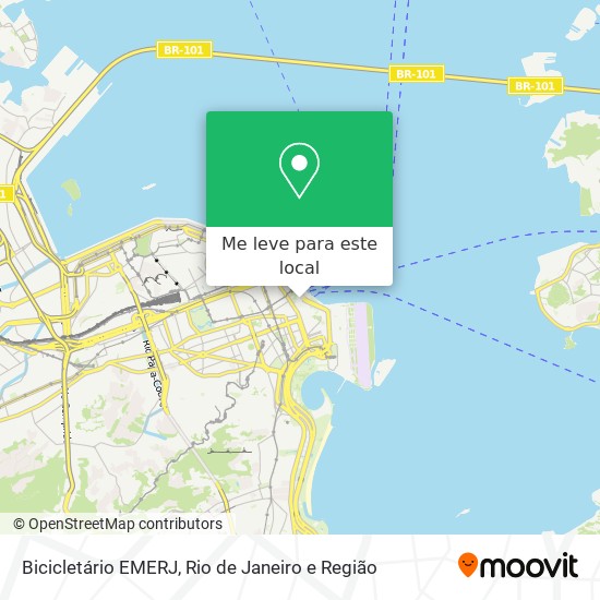 Bicicletário EMERJ mapa