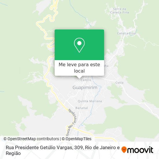 Rua Presidente Getúlio Vargas, 309 mapa