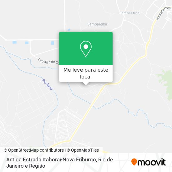 Antiga Estrada Itaboraí-Nova Friburgo mapa