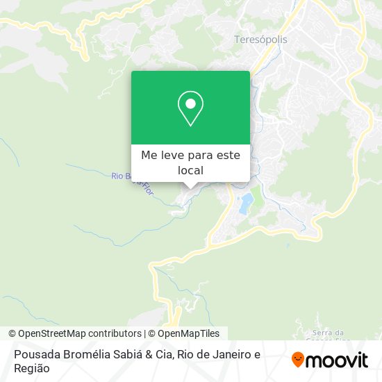 Pousada Bromélia Sabiá & Cia mapa