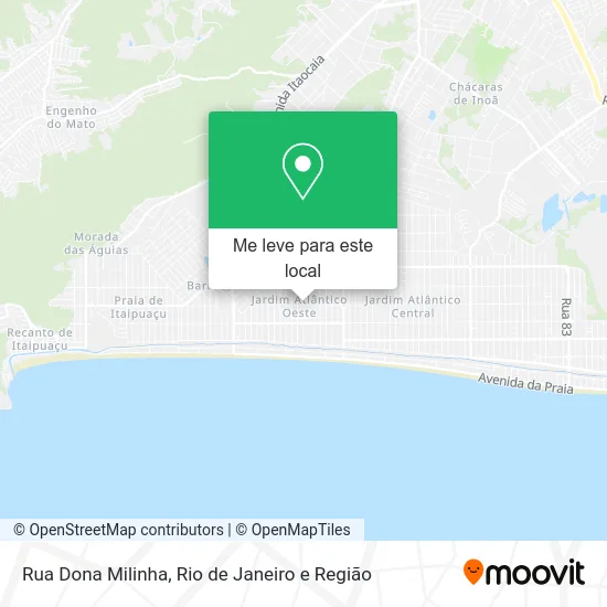 Rua Dona Milinha mapa