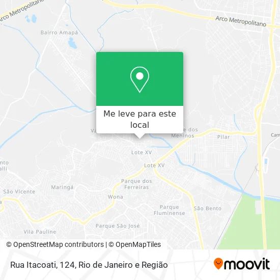 Rua Itacoati, 124 mapa