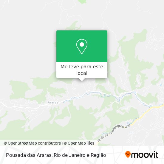 Pousada das Araras mapa