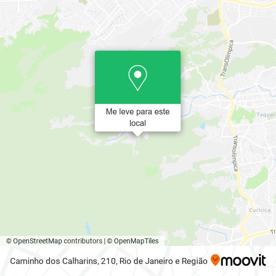 Caminho dos Calharins, 210 mapa