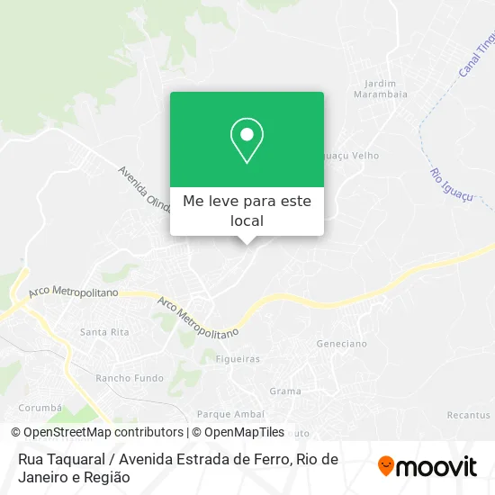 Rua Taquaral / Avenida Estrada de Ferro mapa