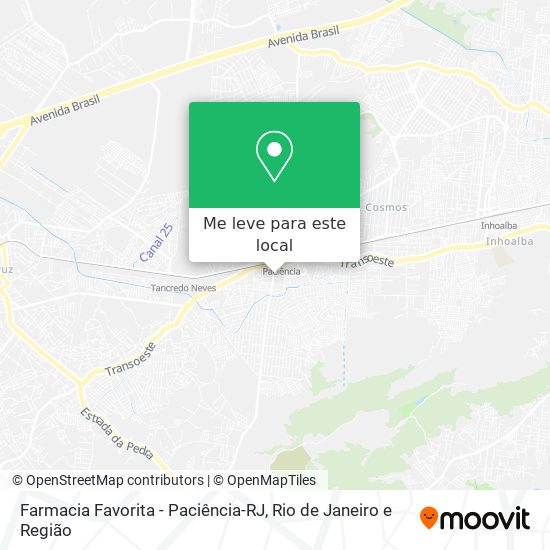 Farmacia Favorita - Paciência-RJ mapa