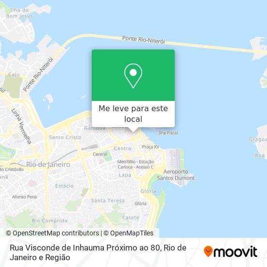 Rua Visconde de Inhauma Próximo ao 80 mapa