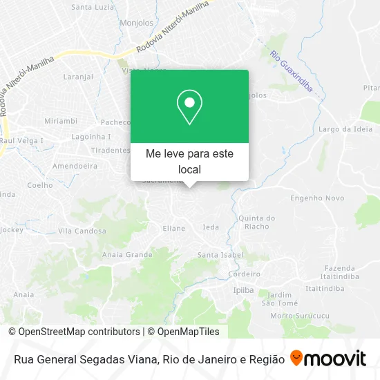 Rua General Segadas Viana mapa