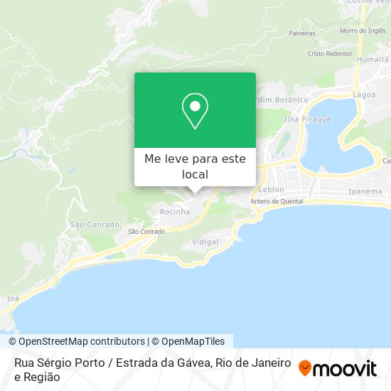 Rua Sérgio Porto / Estrada da Gávea mapa