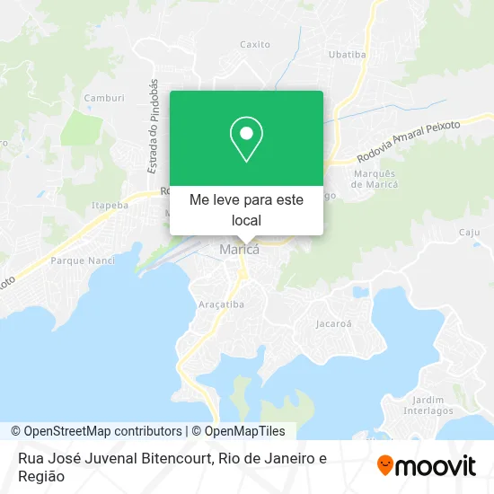 Rua José Juvenal Bitencourt mapa