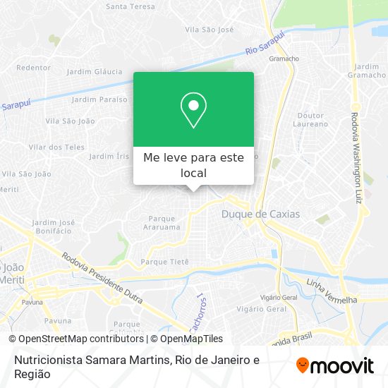 Nutricionista Samara Martins mapa