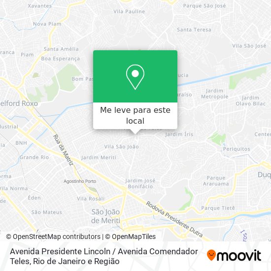 Avenida Presidente Lincoln / Avenida Comendador Teles mapa