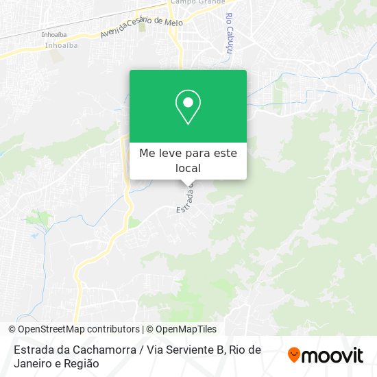 Estrada da Cachamorra / Via Serviente B mapa